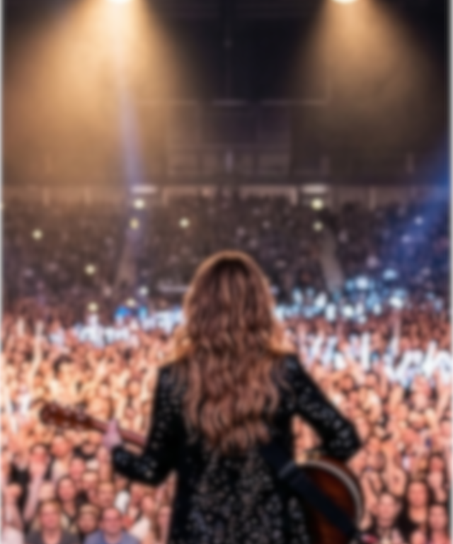 cantora com o público